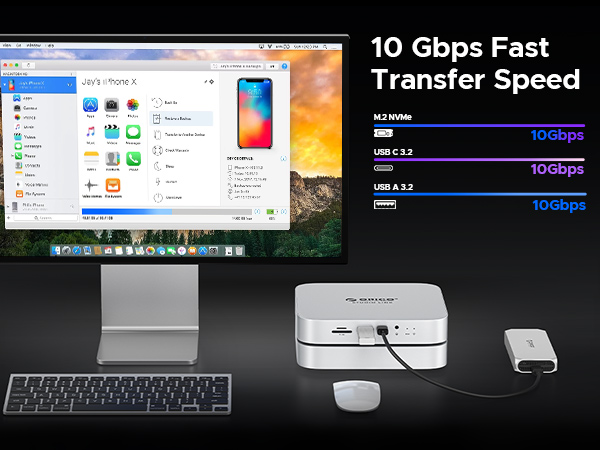 Amazon.com: ORICO StudioLink Mac mini Hub with SSD Enclosure & 7