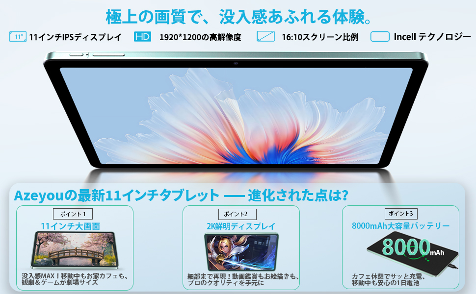 Amazon.co.jp: タブレット (11インチ) : パソコン・周辺機器