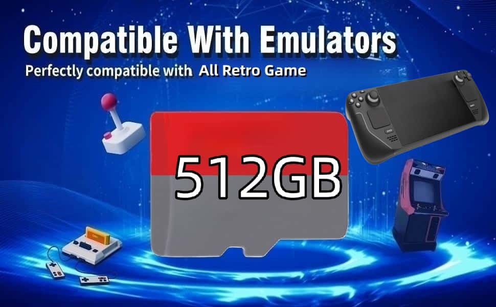 Amazon.com: 512GB Retro Game Card for Steam Deck - 50600+ Plug and