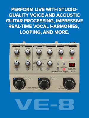 Amazon.com: BOSS VE-8 Acoustic Singer | Compact All-In-One Preamp