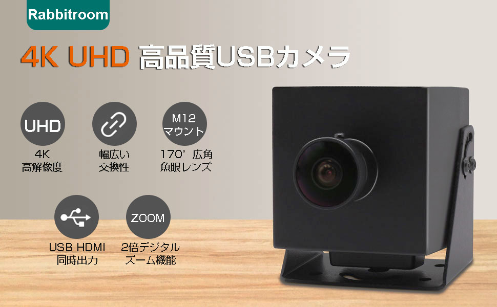 Amazon.co.jp: HDMI USB Camera 4K UHD 30FPS ウェブカム 170°広角