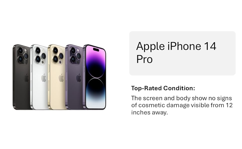 Apple iPhone 14 Pro Max, 256GB, Space Black - Unlocked (Renewed