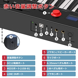 Amazon | 【音質アップ 折り畳み式】 Longeye 電子ピアノ 88鍵盤 FOLD