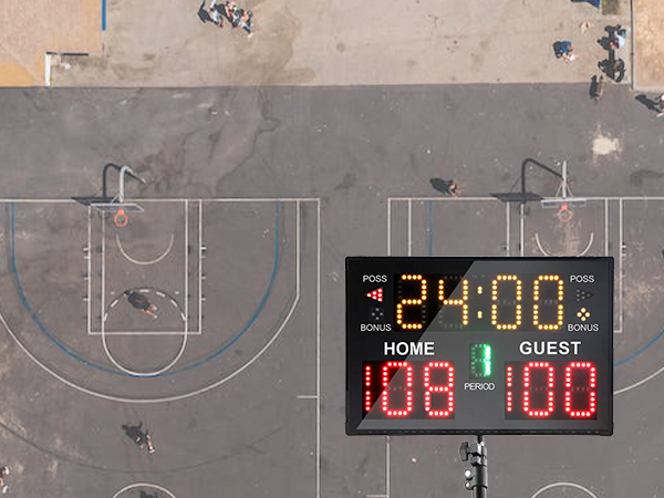 Amazon | YZ 電池式電子バスケットボールスコアボードタイマー時計