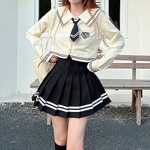 Amazon.co.jp: [JIYUTOR] 制服 セットアップ 3点セット
