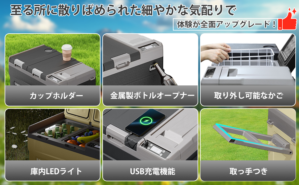 Amazon.co.jp: SAMONIC 車載冷蔵庫 モバイルバッテリー付き 35L -20