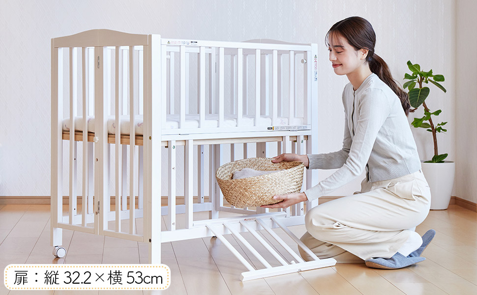 Amazon.co.jp: カトージ ベビーベッド ミニサイズ 折り畳み ホワイト