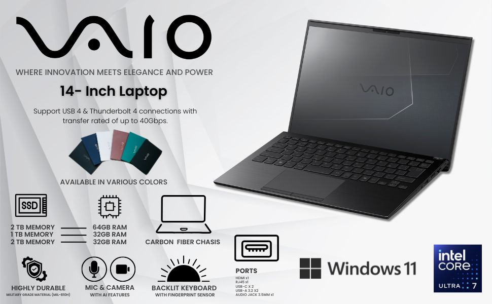Amazon.com: VAIO SX-R Laptop | Intel Core Ultra 7 (16-Core, AI