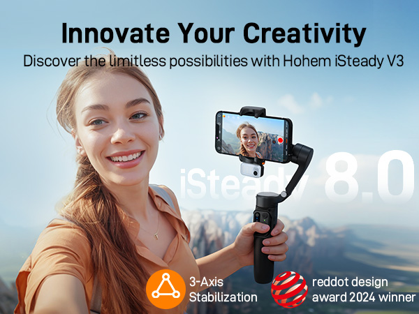 Amazon.com: hohem iSteady V3 Gimbal Stabilizer for iPhone, 3-Axis
