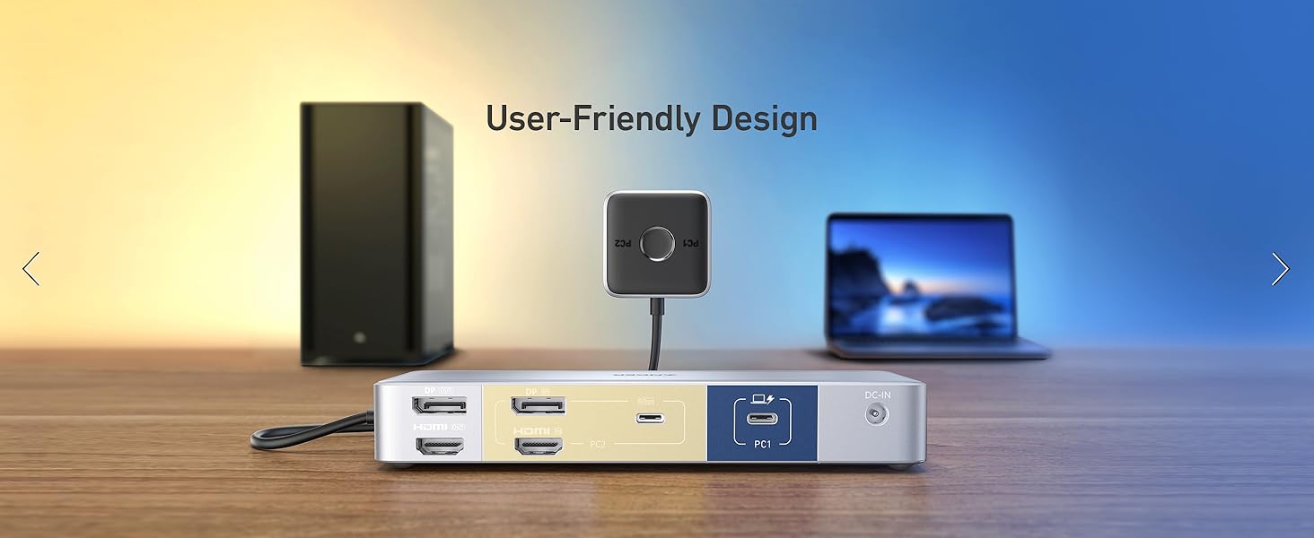 Anker 553 USB C Docking Station with KVM Switch Dual 4K Monitor