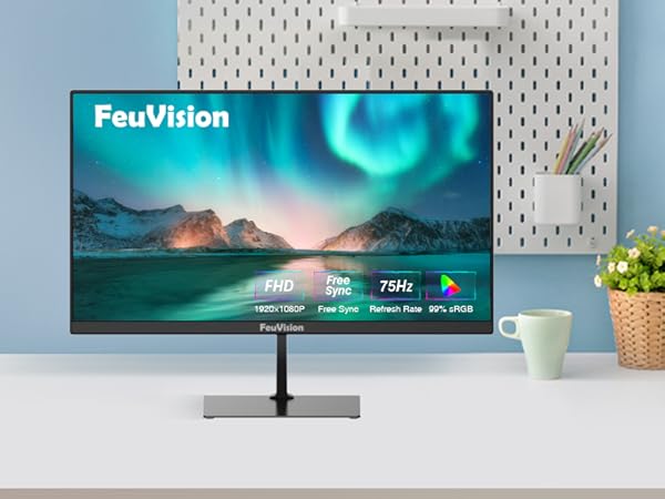 Amazon.com: FeuVision 24 inch Monitor 1080p Full HD, Gaming
