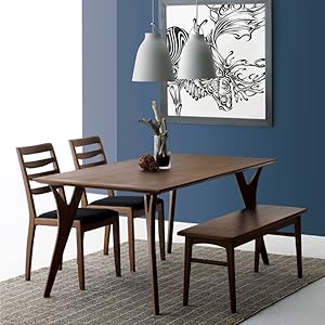 Amazon｜朝日木材加工 ダイニングテーブル 幅135cm BOSCO ホワイト