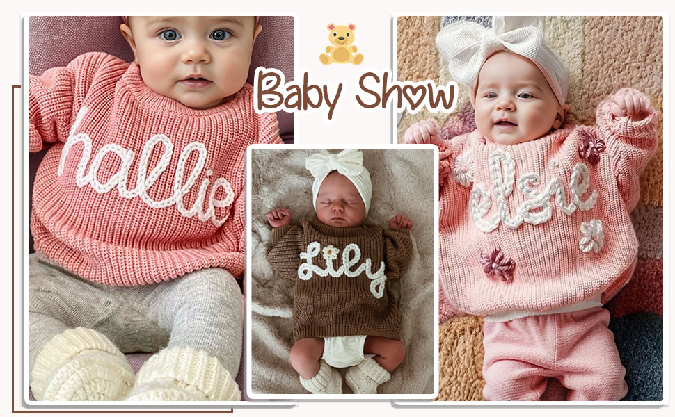 Amazon.com: IZI POD Personalized Baby Knit Sweater, Hand