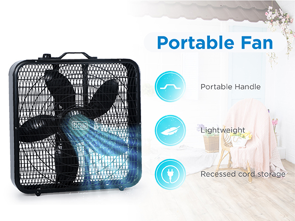 Amazon.com: BLACK+DECKER Box Fan with 3 Speed Settings, 20” Box