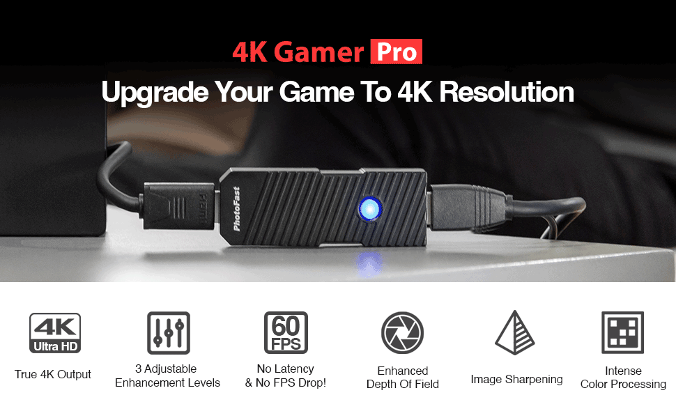 PhotoFast 4K Gamer Pro Video Game Console HDMI 4k upscaler 1080p