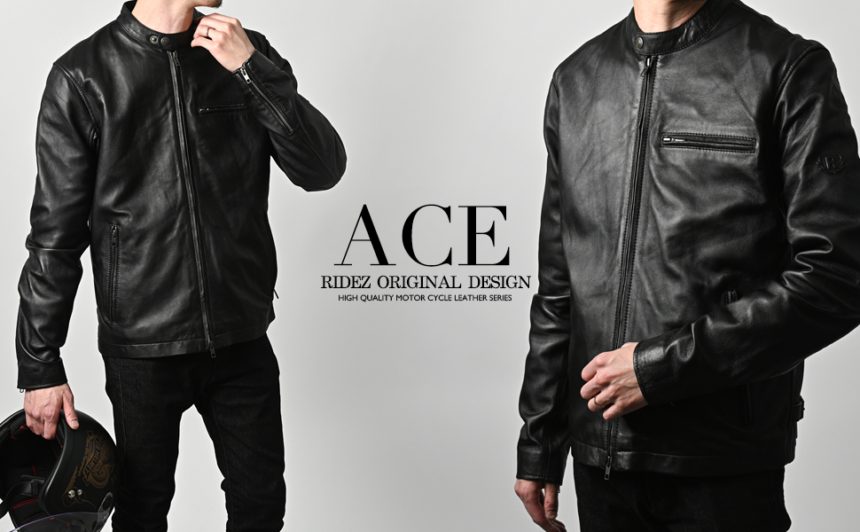 Amazon.co.jp: RIDEZ 本革 レザージャケット バイク 革ジャン
