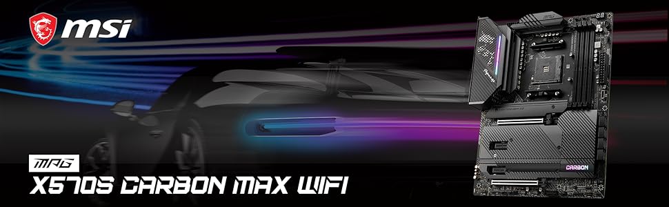 MSI MPG X570S Carbon MAX WiFi Gaming Motherboard (ATX, AMD, Socket
