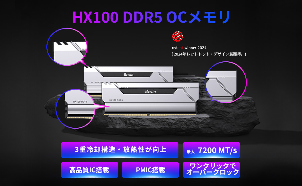 Amazon.co.jp: Biwin HX100 DDR5 6000MHz デスクトップPC用メモリ 32GB