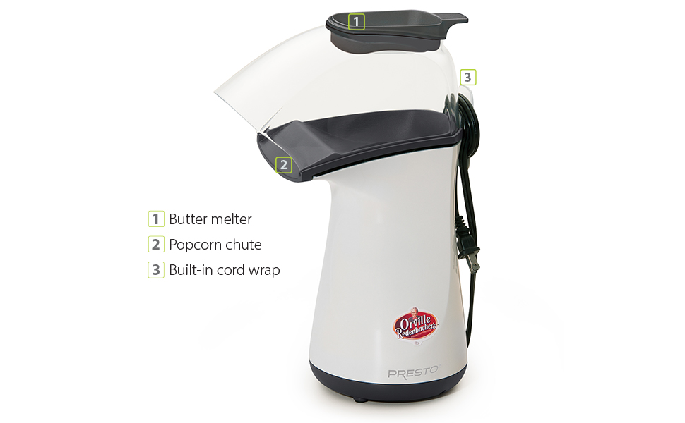 Amazon.com: Presto 04821 Orville Redenbacher's Hot Air Popper, 1