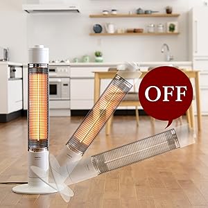 Amazon | [山善] グラファイトヒーター(900W/450W 2段階切替) 自動首