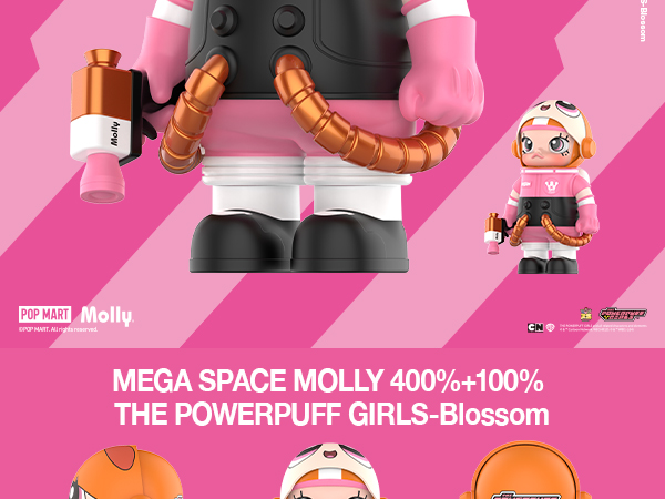 Amazon.com: POP MART MEGA Space Molly 400%+100% The Powerpuff
