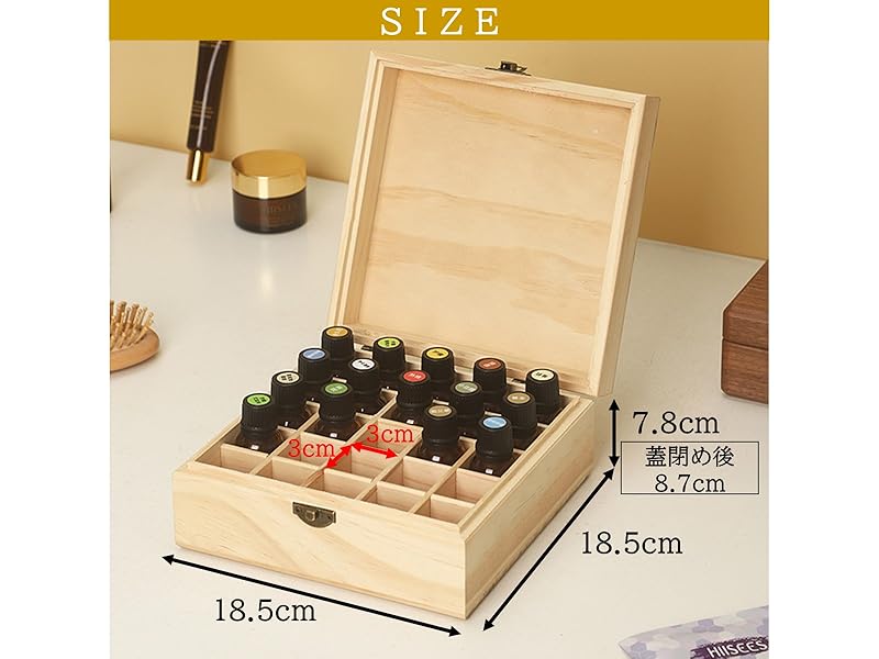 Amazon｜NOELAMOUR エッセンシャルオイル 収納ケース 木製 アロマ