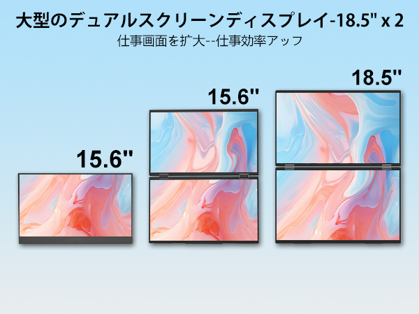 Amazon.co.jp: InnoView デュアル モバイルモニター 18.5インチ