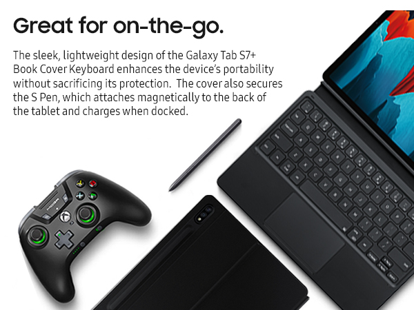 Amazon.com: SAMSUNG Galaxy Tab S7+ Keyboard, Black : Electronics