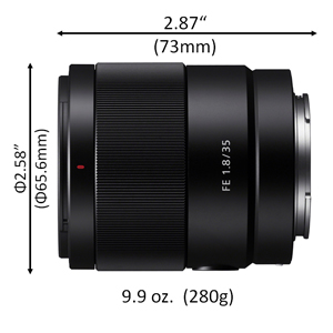 Amazon.com : FE 35mm F1.8 Large Aperture Prime Lens (SEL35F18F
