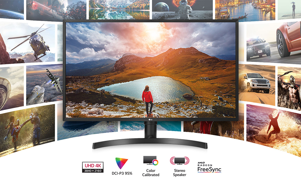 LG UHD 32UL500-W 31.5 Inch Monitor 4K (3840 x 2160, Dci-P3 95