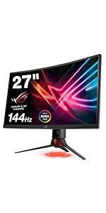 ディスプレイ・モニター本体 ASUS ROG STRIX XG27VQ 144hz Amazon.co