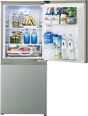 Amazon.co.jp: AQR-13G-S(ブラッシュシルバ-) 2ドア冷蔵庫 右開き 126L