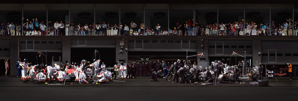 Andreas Gursky | selected works - F1 Boxenstopp I-IV
