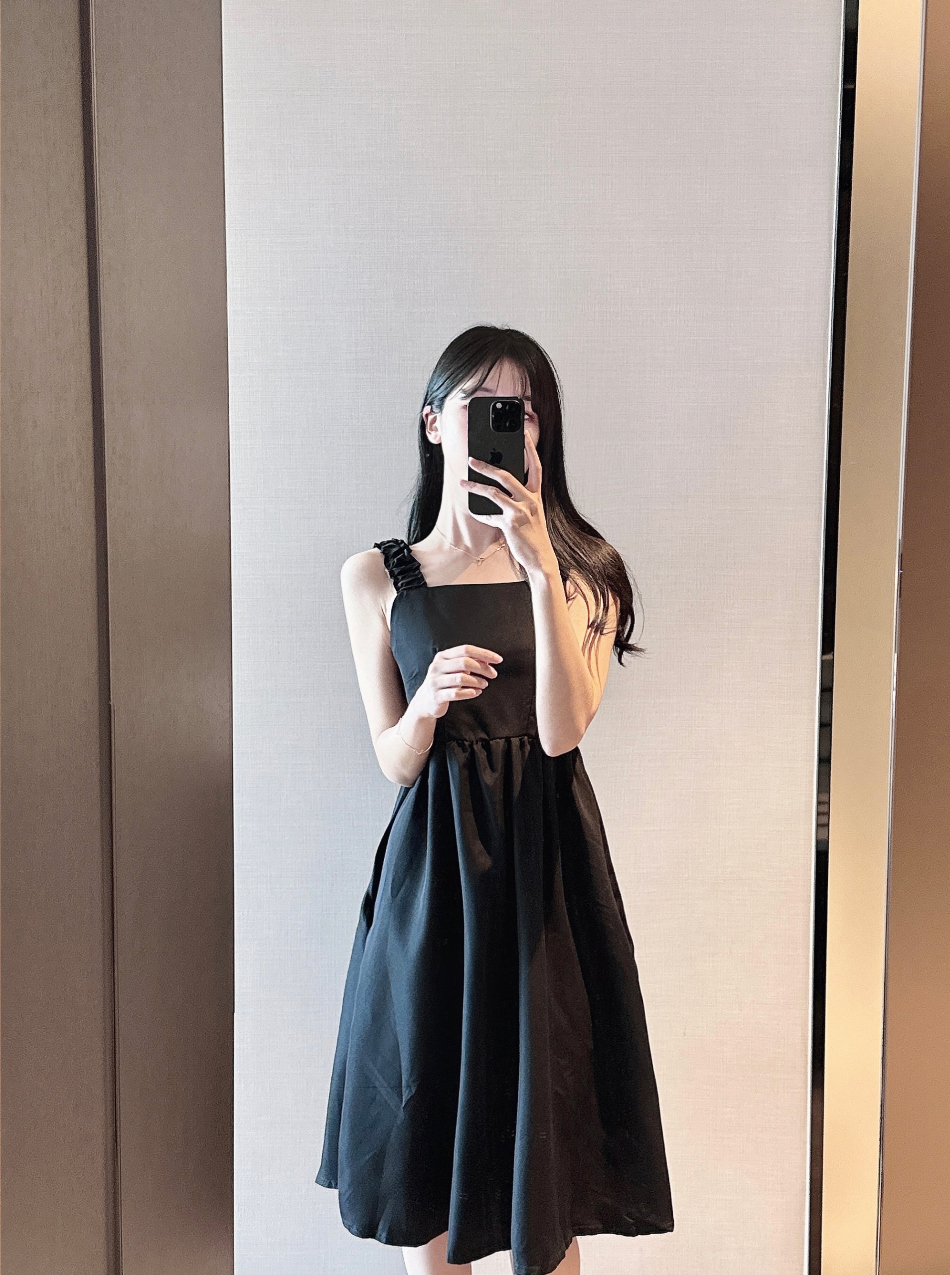 スクエアネックシャーリングキャミワンピース | ファッション通販