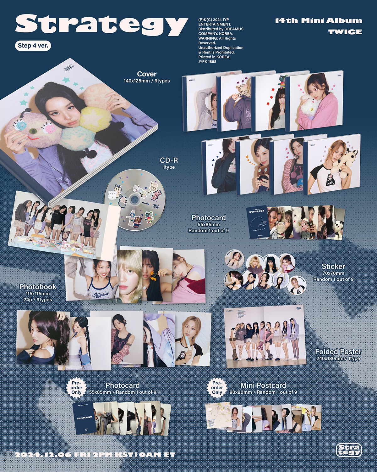 LUCKY DRAW] TWICE 14th Mini Album STRATEGY (Step 4 ver.) | JYP SHOP