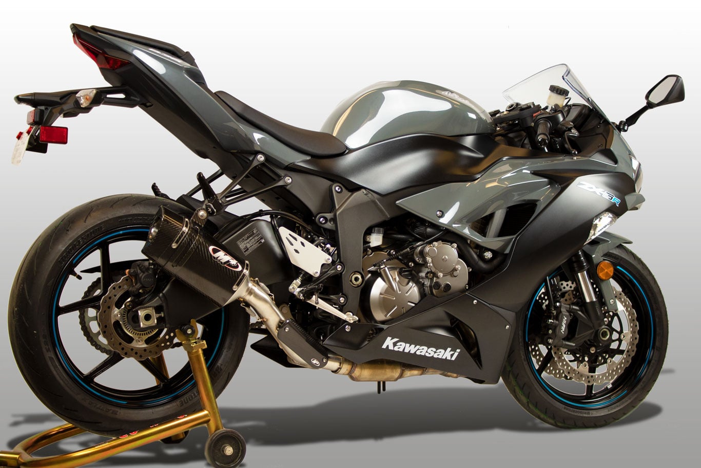 2009-2026 Kawasaki ZX-6R Slip-On Tech1 Carbon – Shop M4 Exhaust