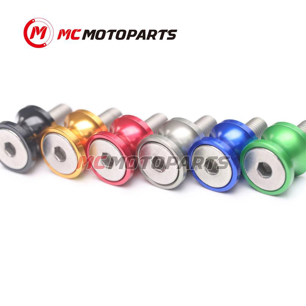 Red M6 Swingarm Paddock Stand Spools For Aprilia SXV550 06 07 08