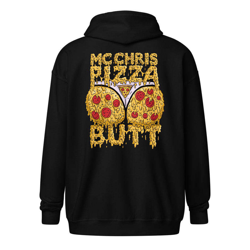 pizza butt unisex zip hoodie – mcchris.com