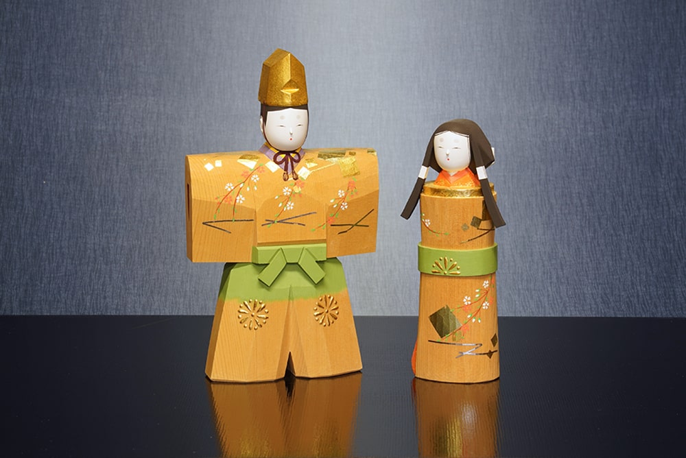 一刀彫 御雛 内裏雛 お雛様 共箱 Yahoo!オークション -「一刀彫 雛人形