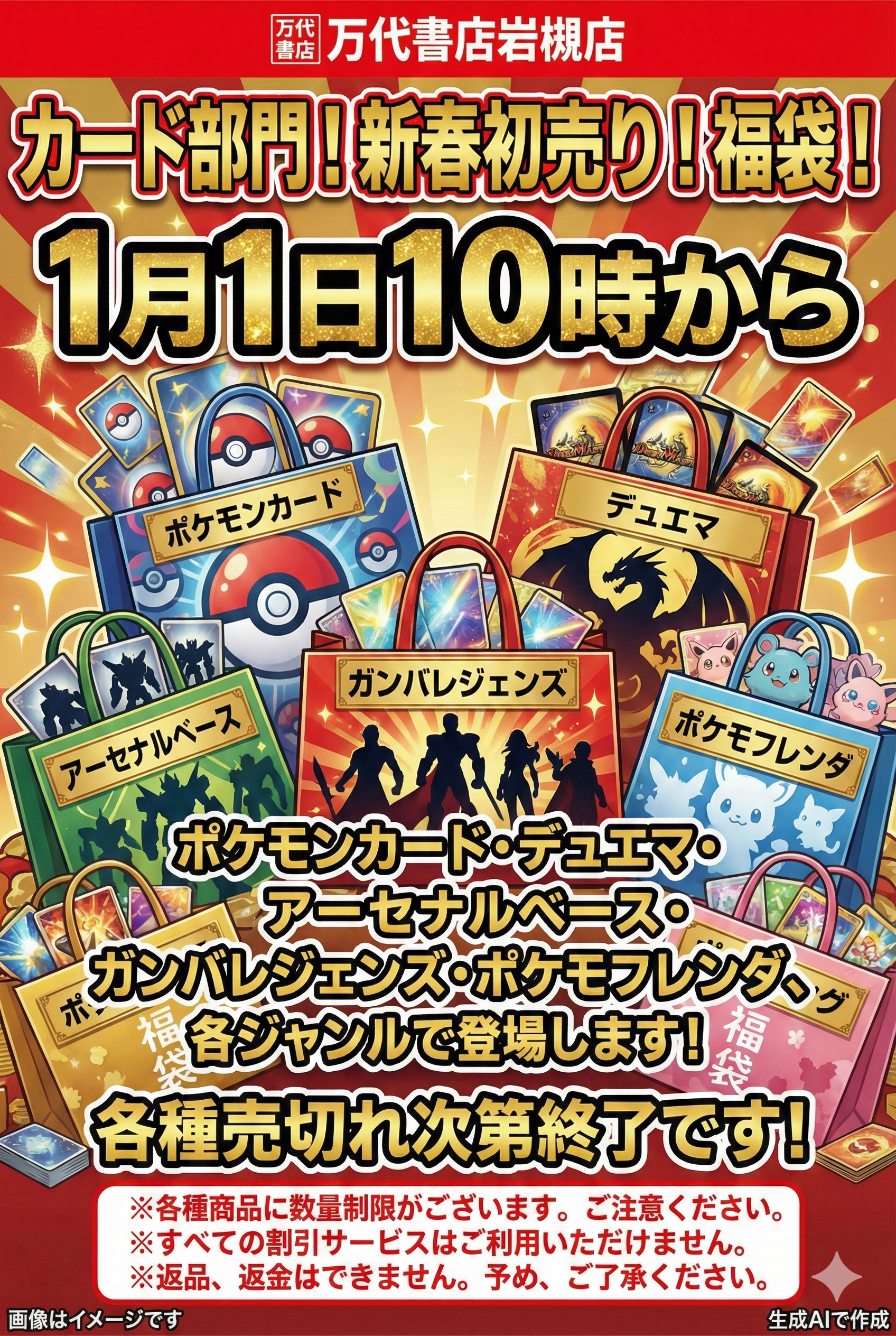 12/25～1/25】新春初売り！イベントもりだくさん‼️ - 万代書店 岩槻店