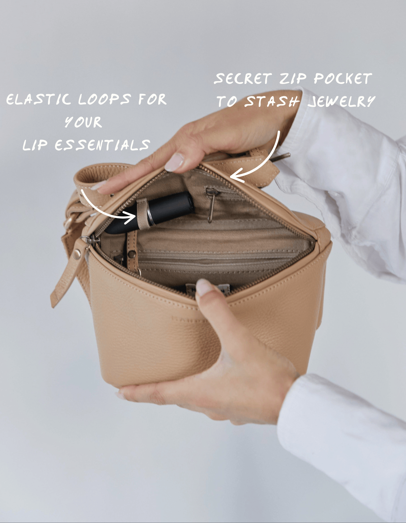 MANDRN | The Remy- Sand Leather Fanny Pack