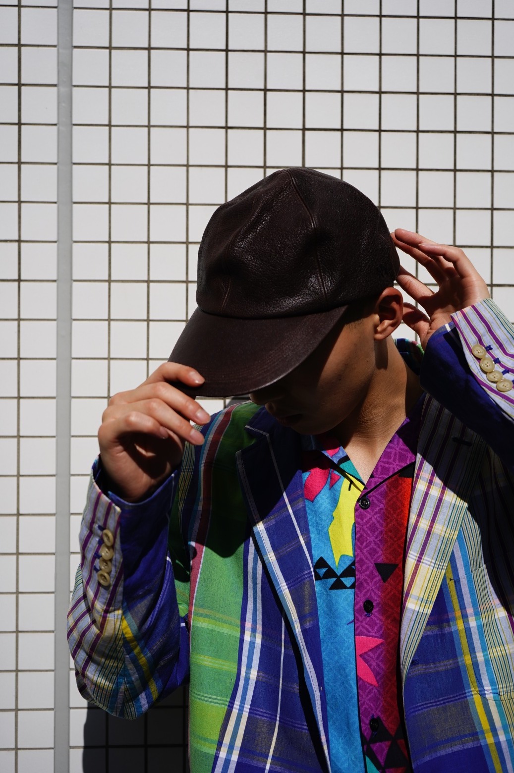 NICENESS B.BILLY ロングビルレザーキャップ