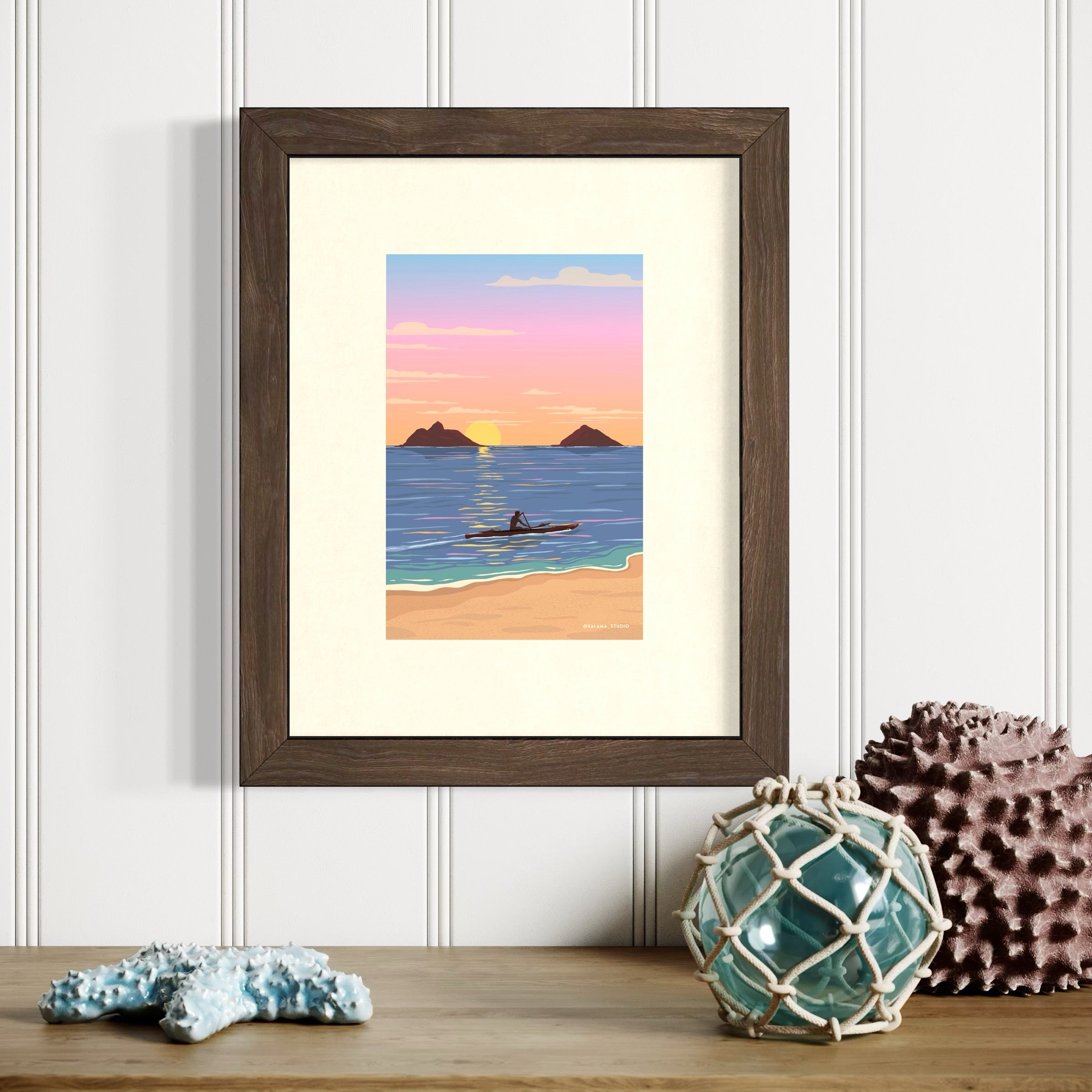 Lanikai Sunrise • Postcard Art Print – Manoa Chocolate Hawaii