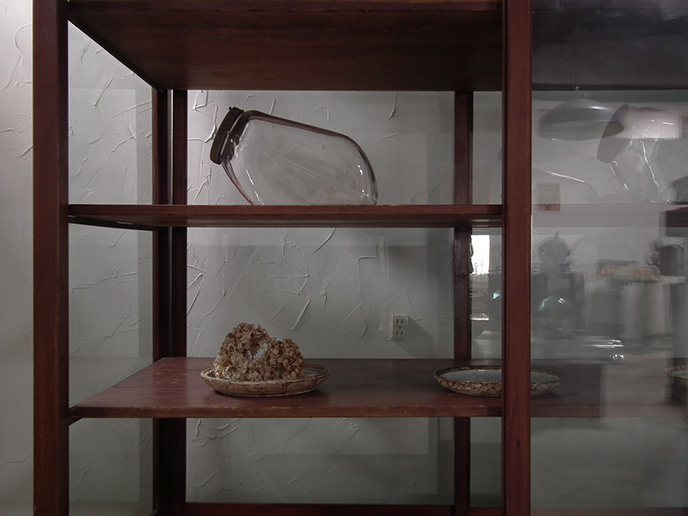 Z00257 アンティーク 明治〜大正期 特大 圧巻 木製5面ガラスショー