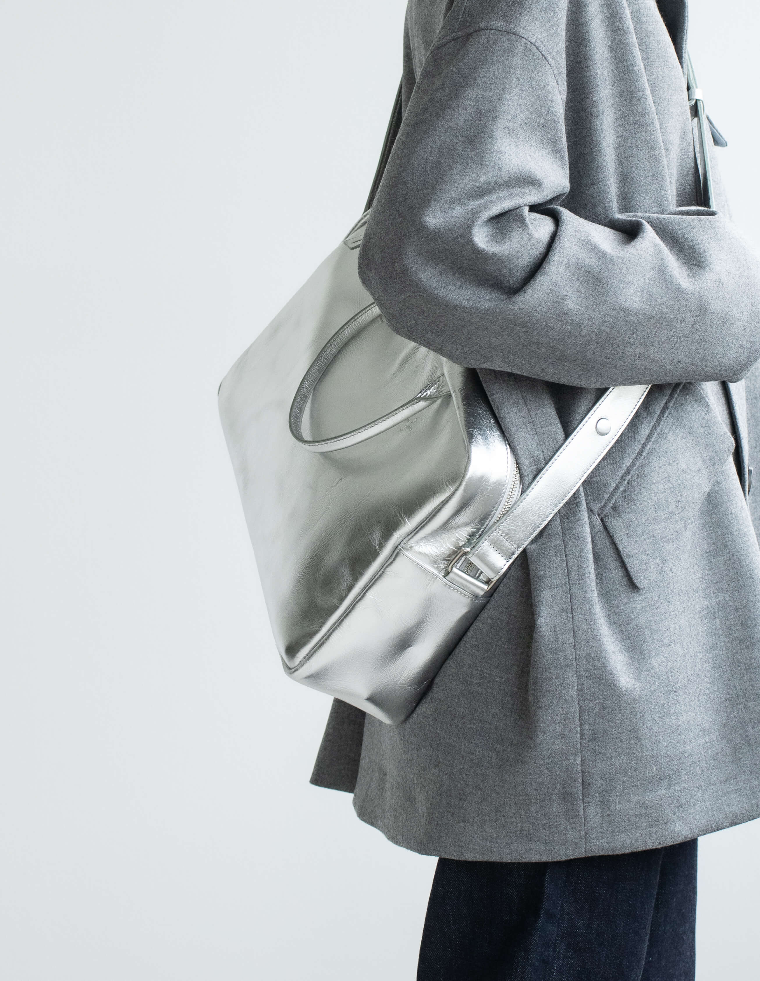 予約】「おかかえバッグ」シルバー「okakaebag SILVER」soutiencollar