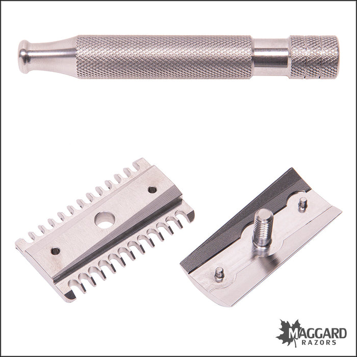 Above the Tie S1 Slant Stainless Steel Open Comb DE Safety Razor