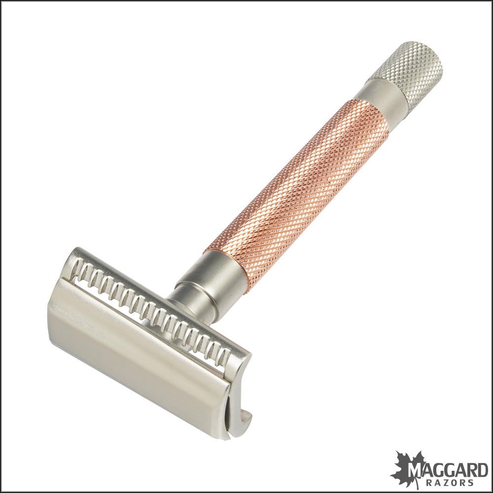 Parker 55SL-RG Rose Gold Semi Slant DE Safety Razor — Maggard Razors