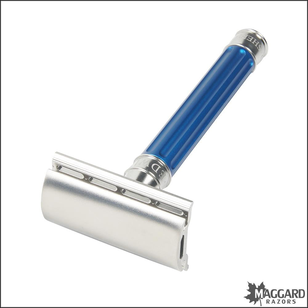 Edwin Jagger DESSGA3BL 3ONE6 Stainless Steel Blue Handle DE Safety