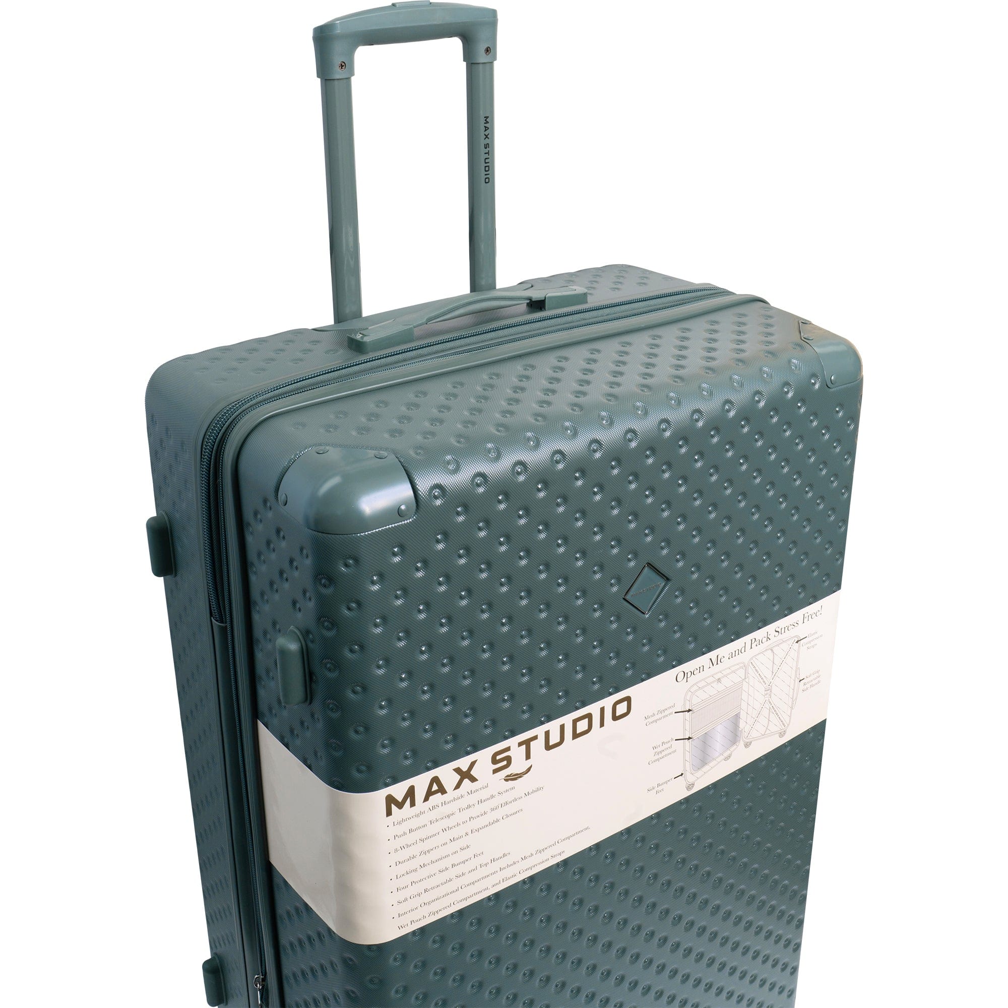 Max Studio Tonal Tufted ABS 2-Piece Hard-Sided Luggage Set – Magid NYC