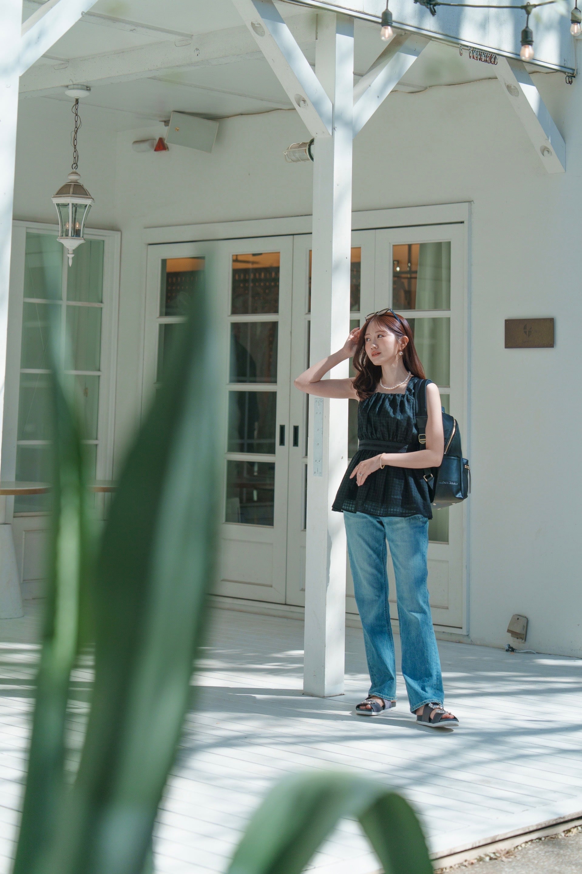 カラミチェックキャミソール【オーガニックコットン】 – Maison Echelle